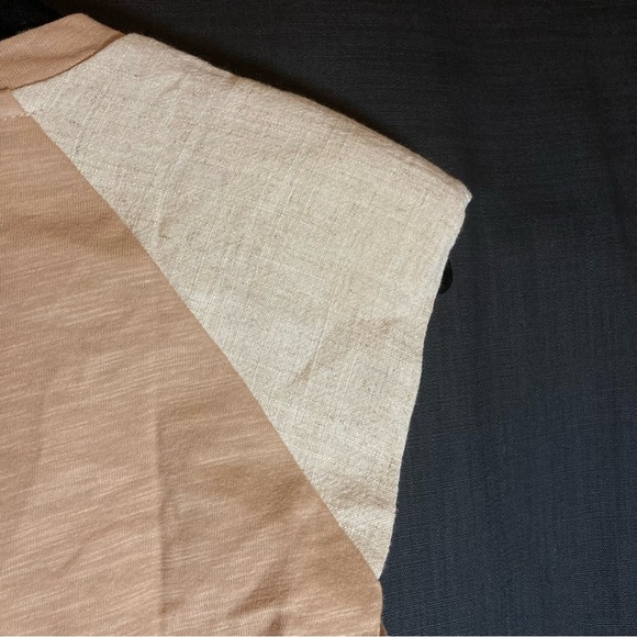 Promesa 100% Cotton Bodysuit | Sand & Ivory | Cap Sleeves with Shoulder Pads - Picture 4 of 12